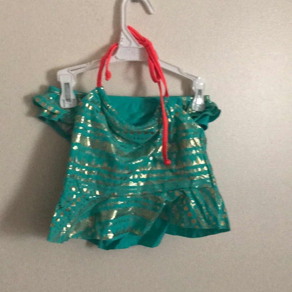 Limited Too teal girls swim wear bathing suit 6X